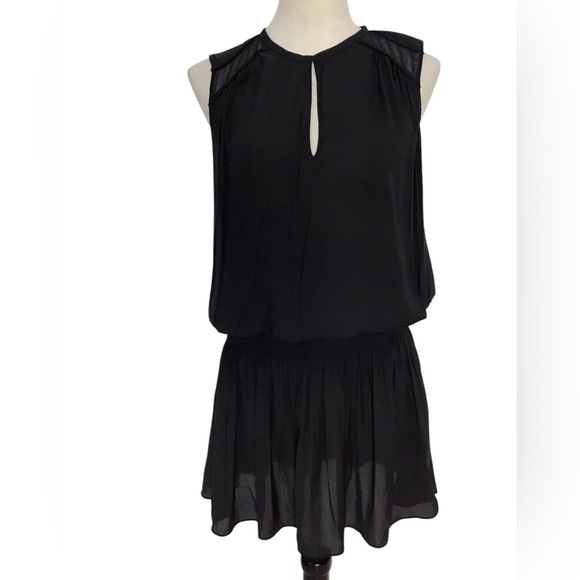 Ramy Brook Black Sleeveless V Neck Mini Dress Size Medium - Picture 1 of 6
